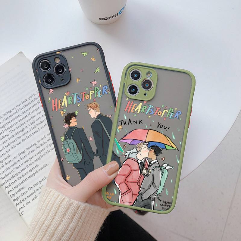 

Heartstopper Чарли Ник мультфильм чехол для телефона матовый прозрачный для iphone 11 12 13 6 s 7 8 plus mini x xs xr pro max чехол