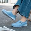 Women's Versatile Low-Top Rain Boots - Soft Sole, Comfortable, Breathable, Non-Slip Rubber Shoes for Outdoor Summer Wear