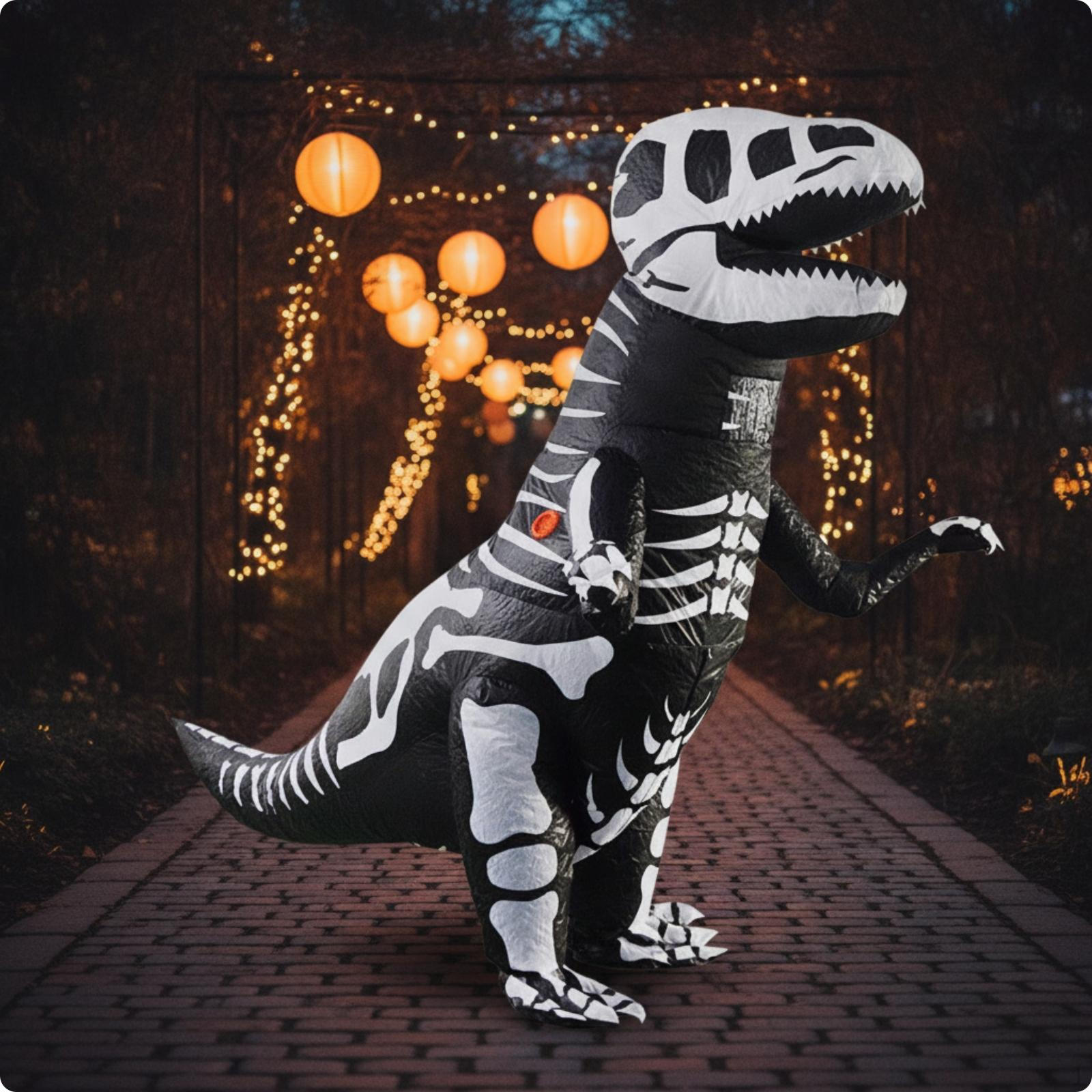 Pilna auguma piepūšams dinozaura kostīms |