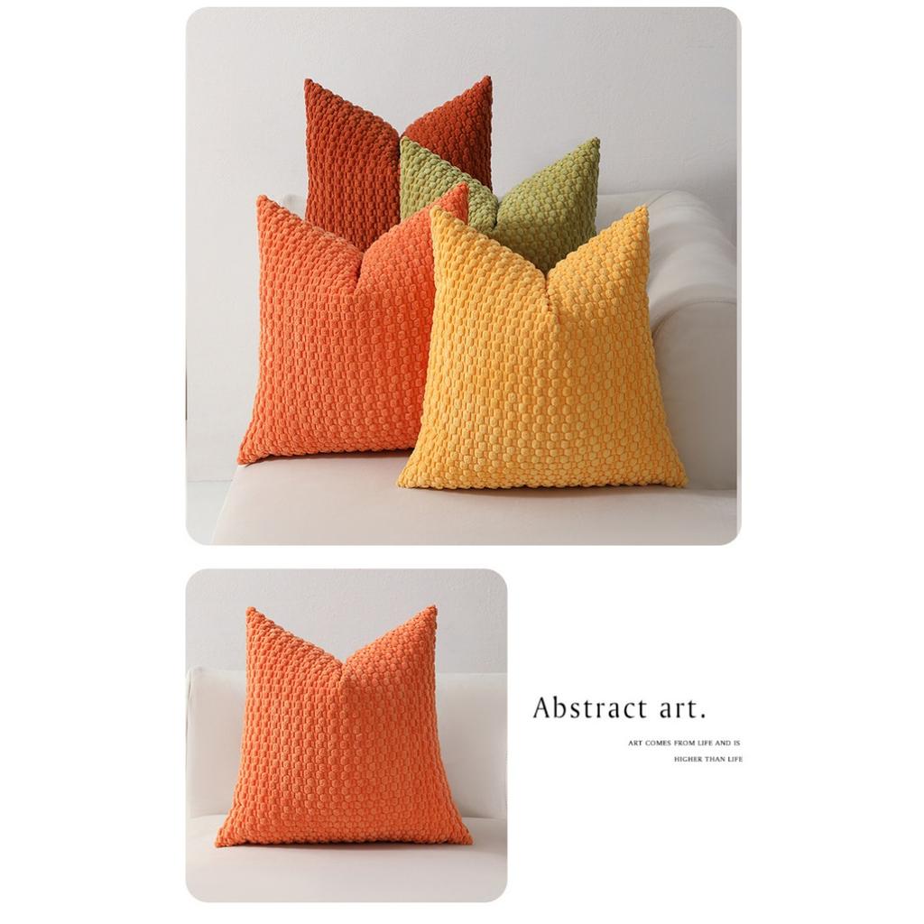 30-60cm Plüsch Gestreifter Kissenbezug mit Docht, Böhmischer Kissenbezug zur Heimdekoration für Ländliches Bauernhaus, Heimdekor Rückenlehnenbezug