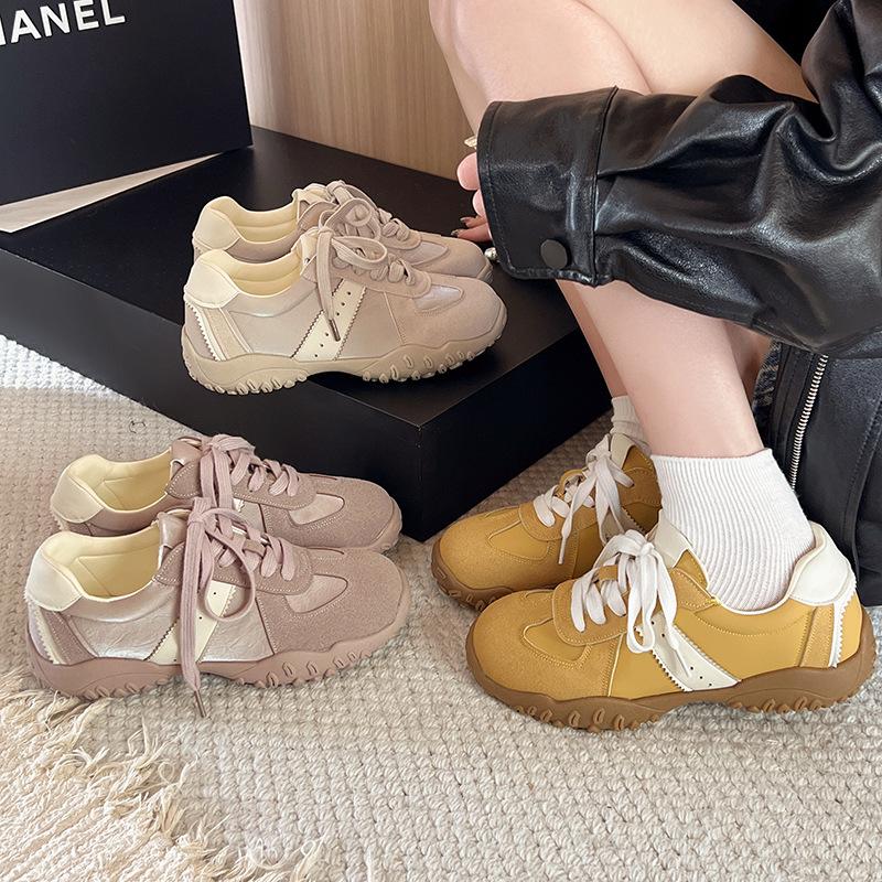 2025 autumn new platform casual sports women's shoes retro versatile trend design fashion Forrest Gump shoes German training shoes