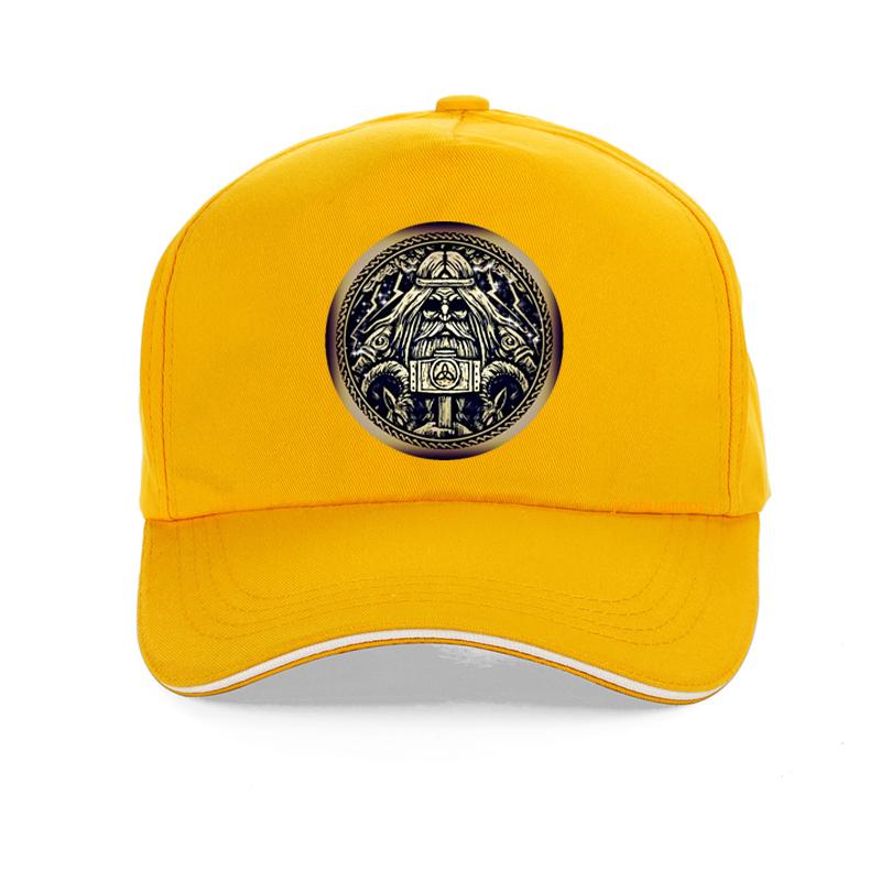 Viking Amulet Print Baseball Cap Thor With Hammer Hip Hop Cap Tv Show Vikings Dad Hat Norse Pagan Talisman Unisex Snapback Hats