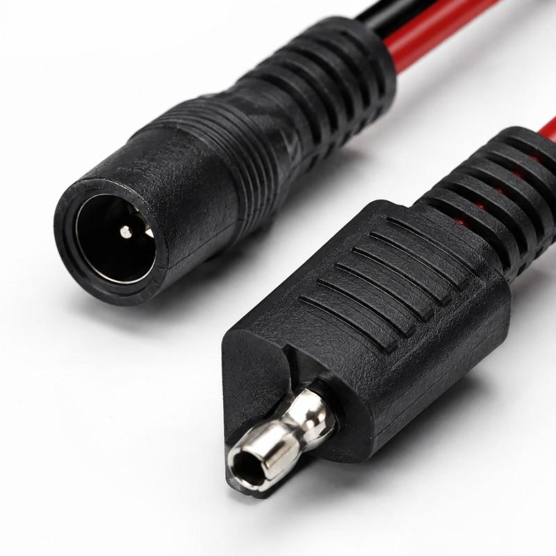 14AWG Power Adapter Cable with 5521 Female Port, Specified for 1-15 A Use with Matching Solar, Automotive, and Battery Power Equipment