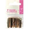 Fermoirs griffes plats - DTM - 25 x 6 mm - Couleur bronze - Lot de 10 - Mixte