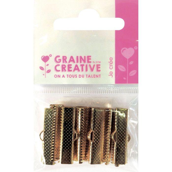Fermoirs griffes plats - DTM - 25 x 6 mm - Couleur bronze - Lot de 10 - Mixte