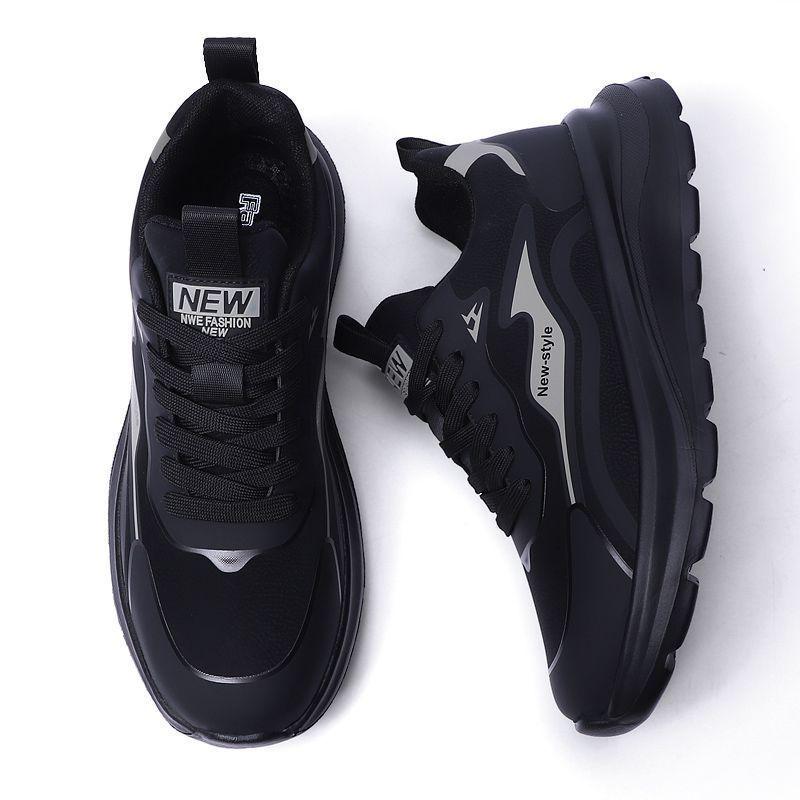 Men's shoes autumn black breathable waterproof sneakers men's versatile soft-soled non-slip casual shoes men's
