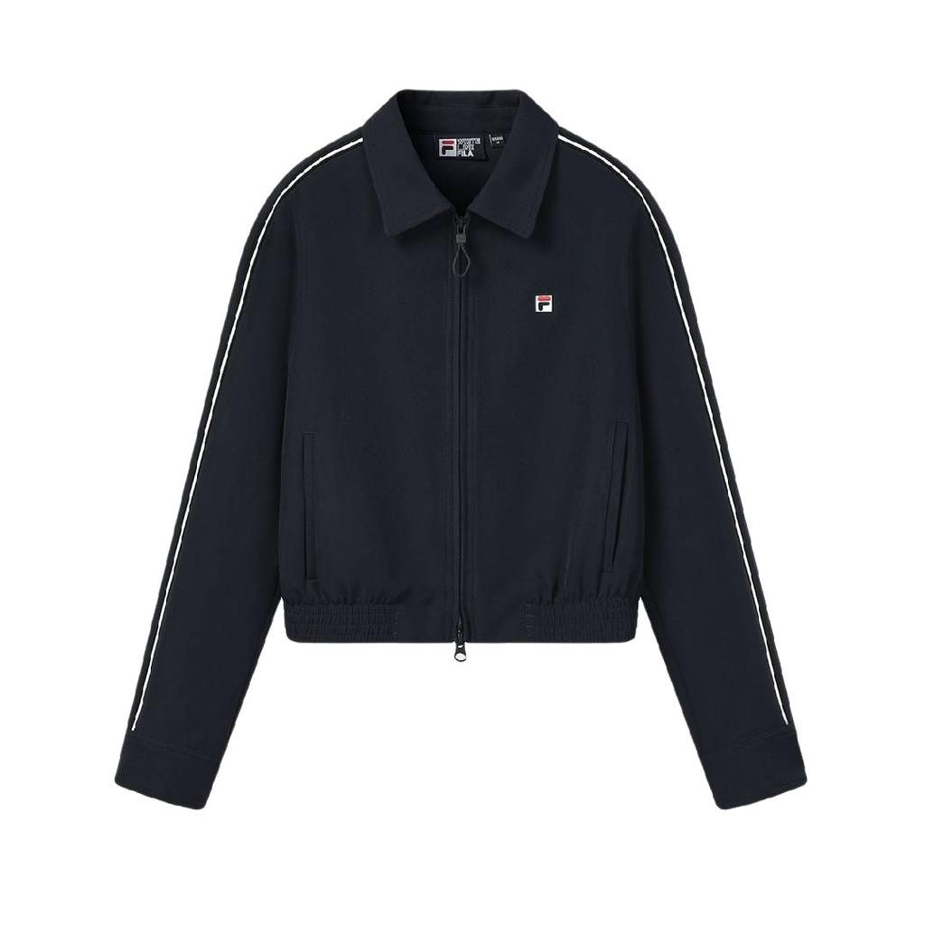 FILA Heritage Woven Polo Collar Zip Long Sleeve Jacket Women jackets F11W618707F-DB