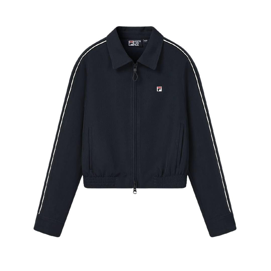 

Fila Женская куртка-поло с длинным рукавом на молнии, с плетеным воротником, коллекция Heritage, F11W618707F-DB S