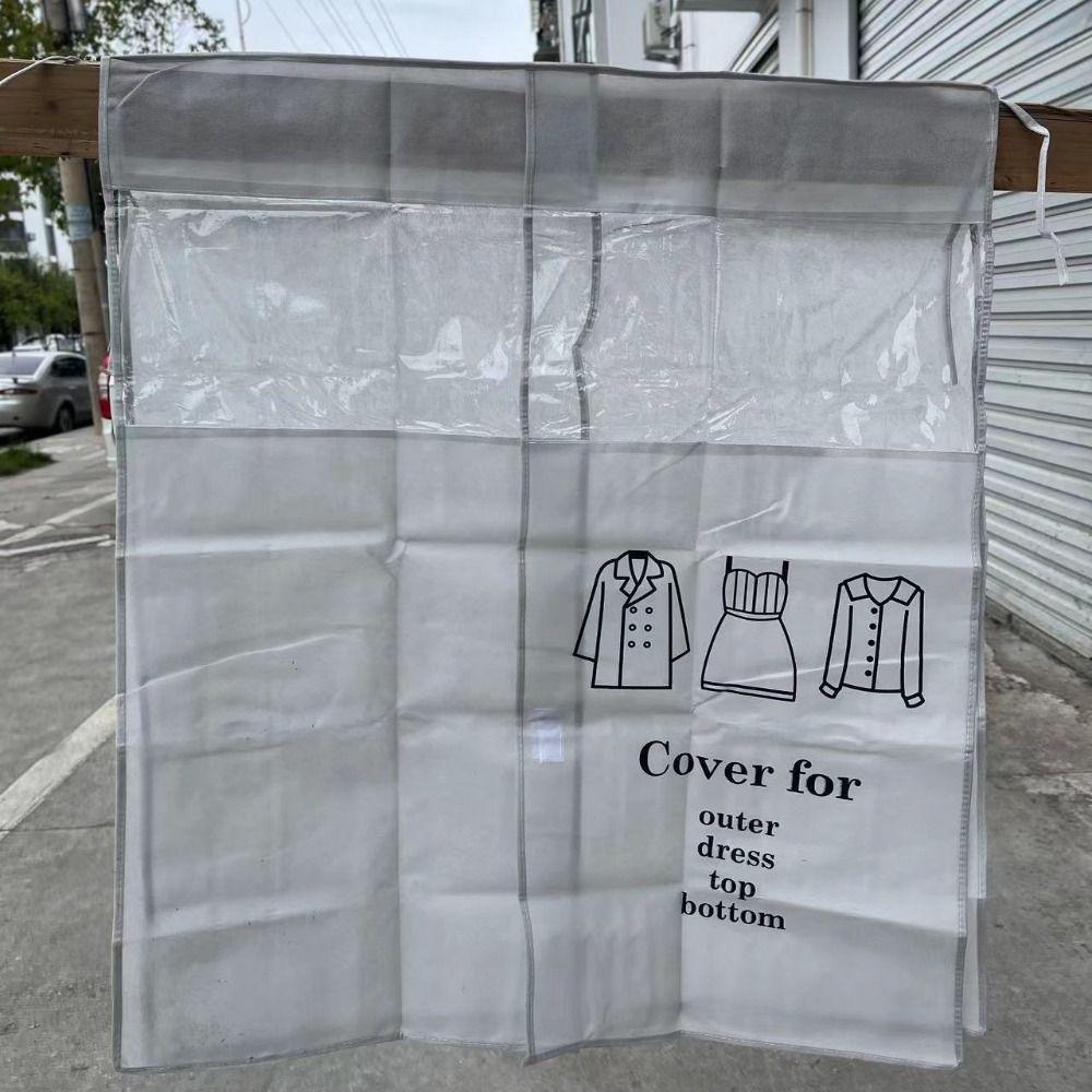 

Утолщенное платье для хранения, защита большой емкости, пылезащитный чехол, тканевый подвесной органайзер для одежды, чехлы светло-серый