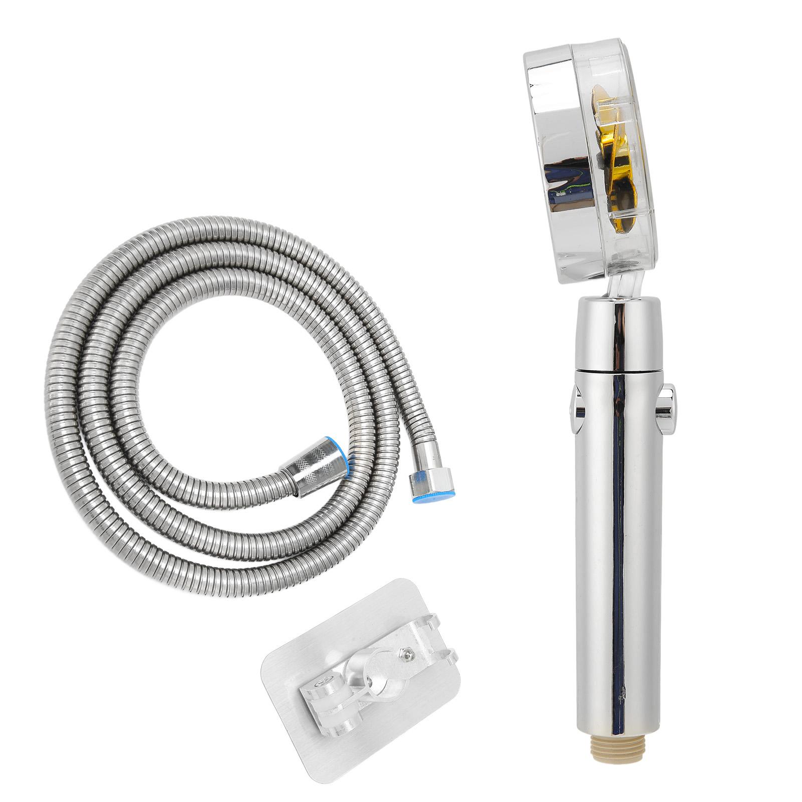

Turbine Fan Shower Head Shower Hose High Pressure 360 degrees Rotating Pause Switch Handheld Shower Head