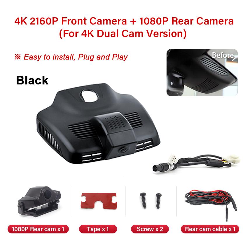 4K Dashcam 2160P HD Plug And Play Hidden Wifi Car Dvr Dash Cam for Mercedes Benz E Class W212 W213 C Class W205 S205 GLC X253