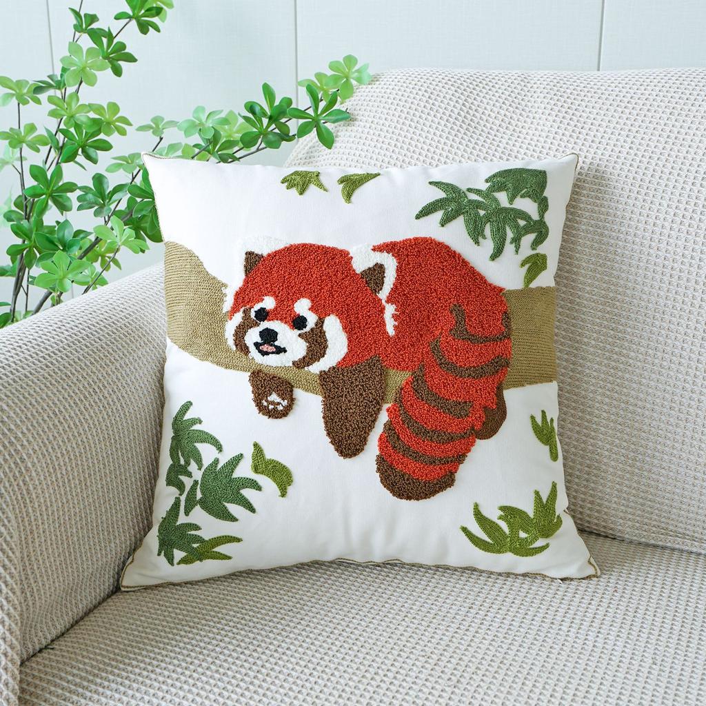 45x45cm Towel Embroidery Flowers Throw Pillowcase Cojines Simple Sofa Bed Cotton Cushion Cover Headboard Pillowcases Decor Home