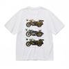 Men's Breathable Classic T-Shirt Classic Bike Line Art and Handwritten Text Tee