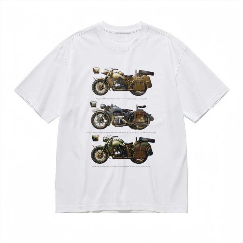 

Men s Breathable Classic T-Shirt Classic Bike Line Art and Handwritten Text Tee M