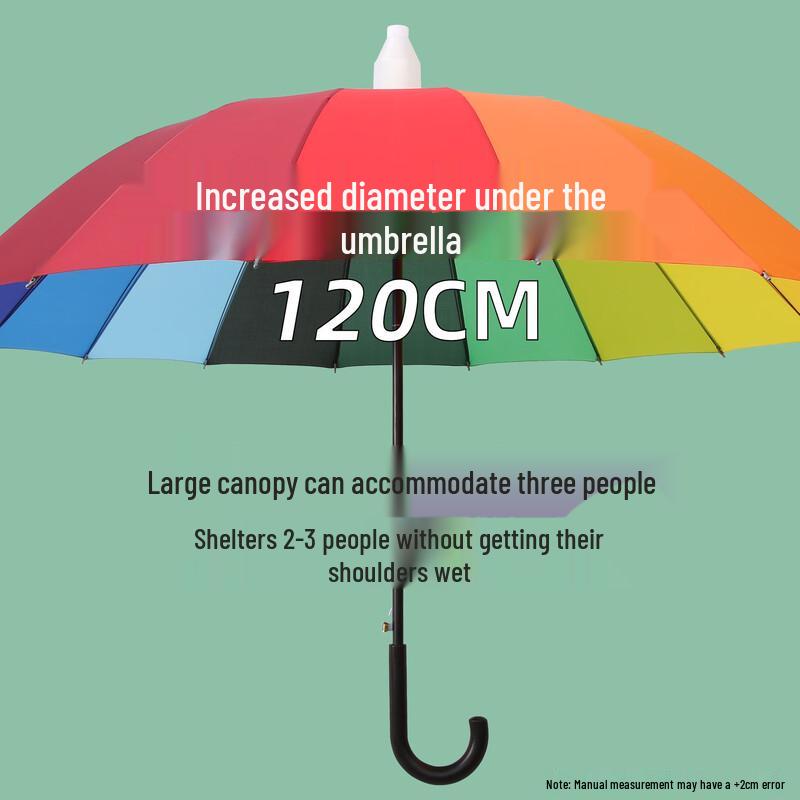 Автоматический зонт Yi Zhou Rainbow с длинной ручкой и водонепроницаемым чехлом