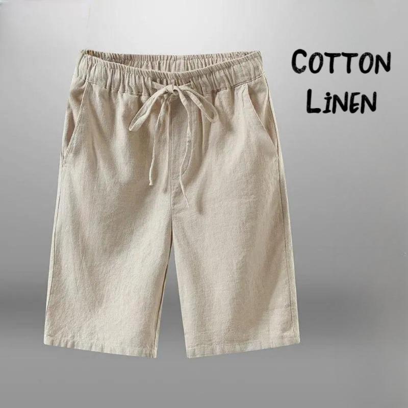 Men Shorts for Men Cotton Linen Casual Breathable Beach Shorts Men's Short Sweatpants Vacation Gym Basketball