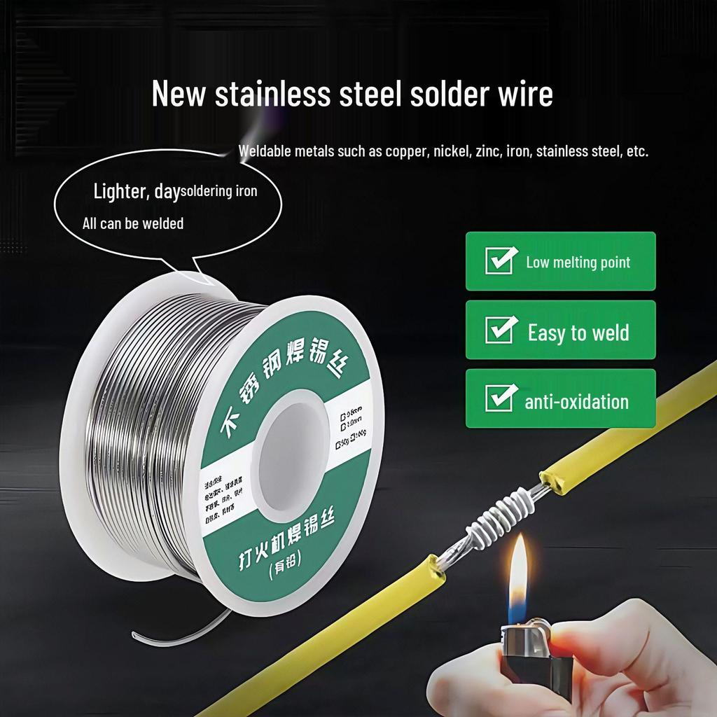 High Purity Low-Temperature Stainless Steel Solder Wire for Electric-Free Household Welding