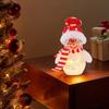 Lighted Snowman Christmas Decoration Light Up Snowman Christmas Decor Transparent Holiday Doll Christmas Decorations for Table