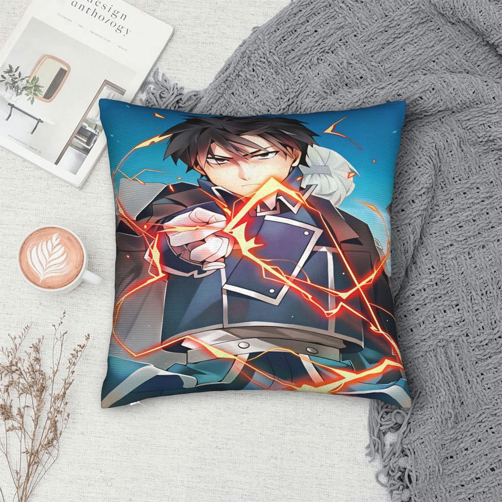 Roy Mustang Pillow Cover Fullmetal Alchemists Design Cushion Cover Morden Pillow Case For Wedding Party Home Decor