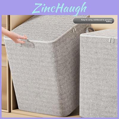 Cotton Comforter Storage Bag With Sealable Zipper For Bedroom Organization