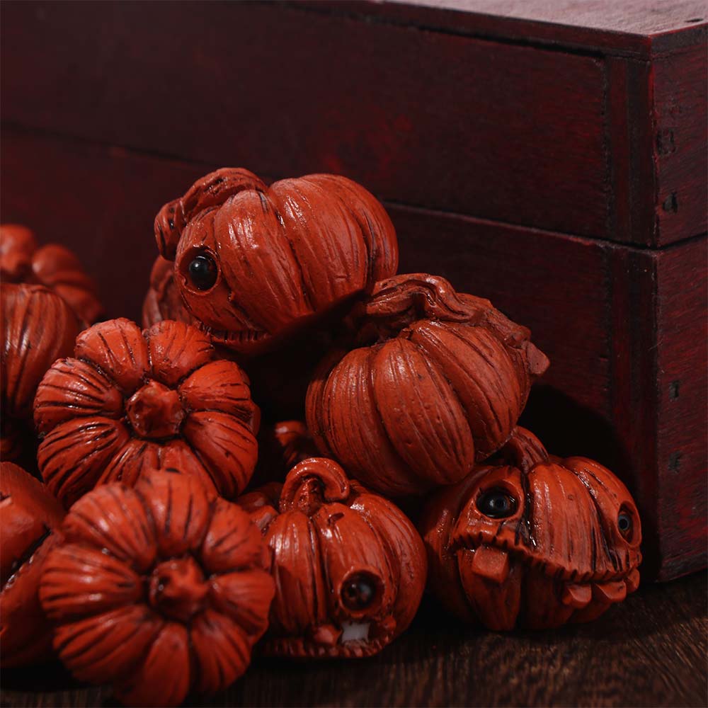16Pcs Resin Mini Pumpkin Figurine Creative Resin Pumpkin Statue  Home Decoration