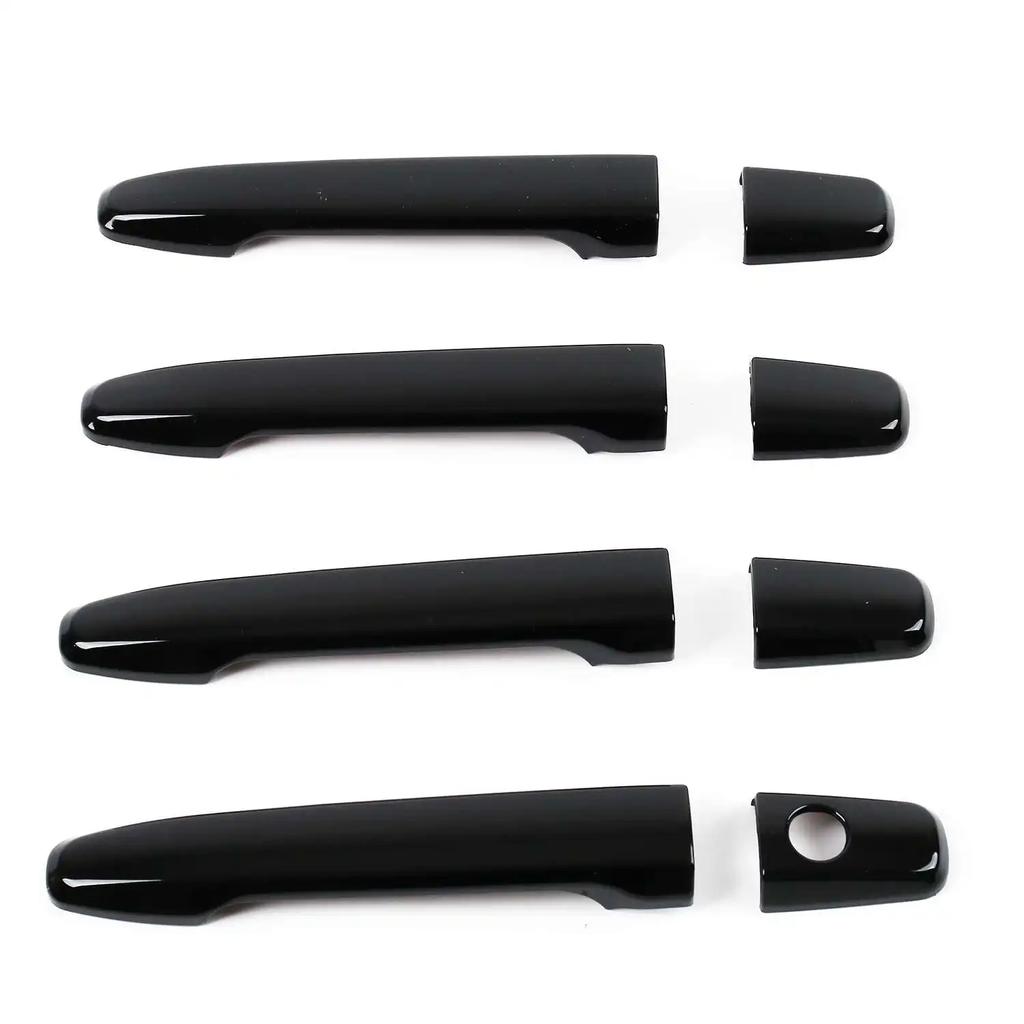 For Mitsubishi Lancer 2008 2009 2010 2011 2012- ABS Carbon Black Car Door Handle Cover Trims Sticker Car Styling Accessories
