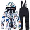 New ski suit boys and girls outdoor sports warm children's tops and pants trendy