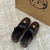 Fashion A New Retro French-style, Versatile, Thick-heeled Commuter Mary Jane Single Shoe with an Insole Height Increase of 7cm for Women