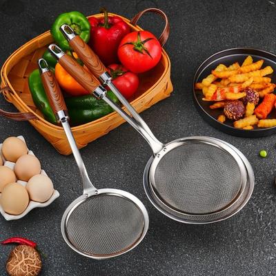 Mesh Filter Spoon Net Leak Fruit Juice Dregs Separator Durable Soup Strainer  Kitchen Sieve