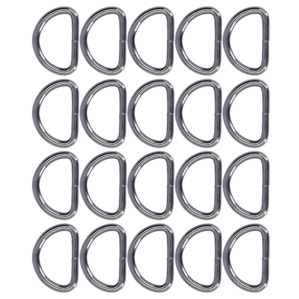 20Pcs D Rings 4x38x23mm Strong Structure Widely Used Elegant Appearance DIY Crafts for Bags Wallets