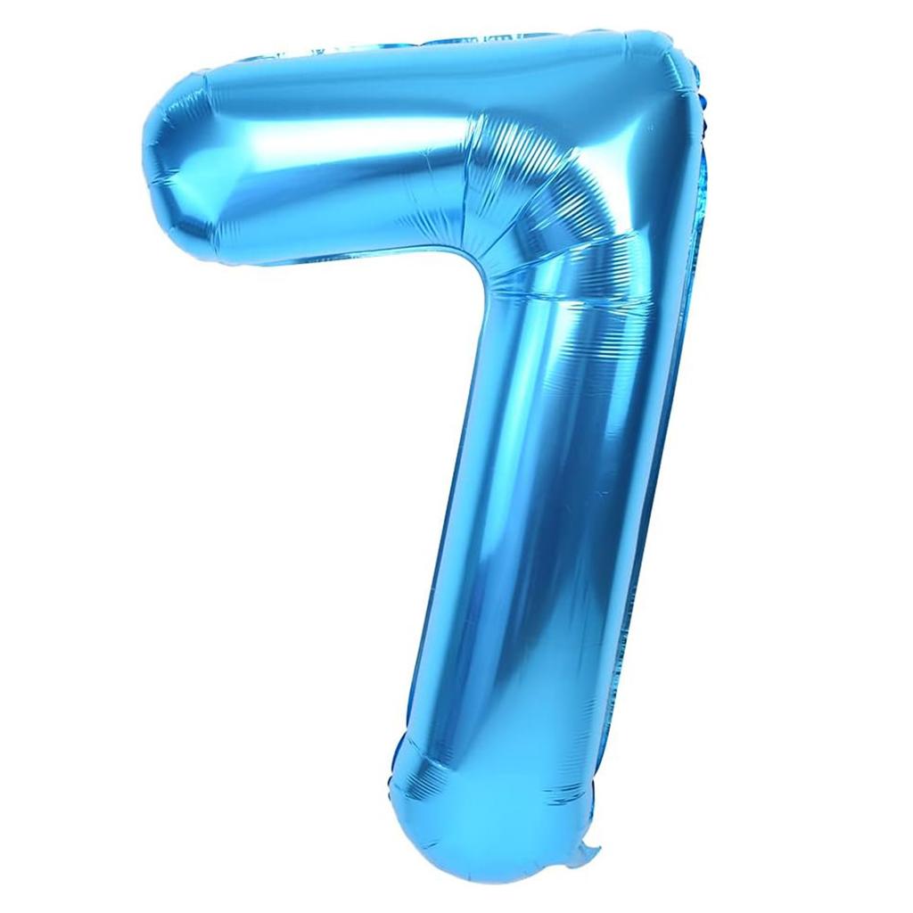40 Inch Giant Blue Digital Balloons 0-9, Anniversary Party Decoration Supplies, Birthday Balloons