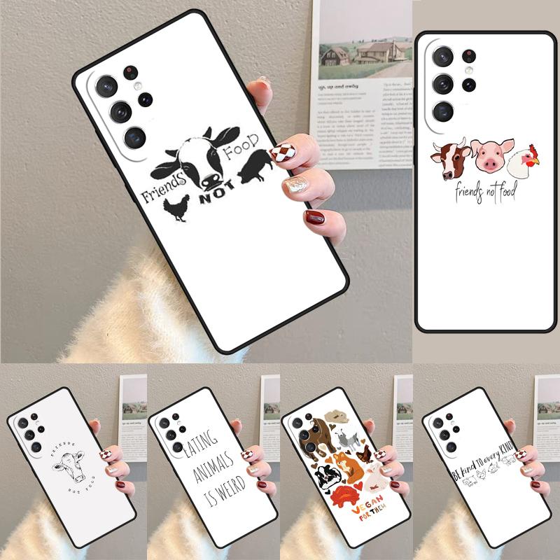 Vegan Friends Not Food TPU Phone Case For Samsung Galaxy note 10 pro S26 S25 S24 S23 S22 Ultra Plus S21 FE S20 Shockproof Cover