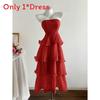 Summer Knit Dress With Ruffled Hem And High Waist For Women