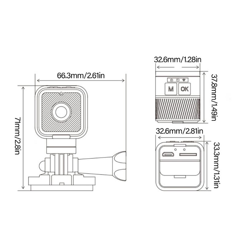 CS03 Waterproof Sports Camera 1080P Video Recorder Support Cyclic Recording with WiFi Hotspot for Cycling and Outdoor