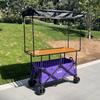 Adjustable Folding Stall Cart with Awning and Tabletop