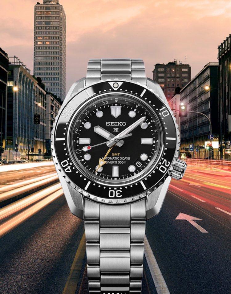 Seiko Prospex Scuba Автоматические GMT Дайверские 300м Часы HBC002J1 чёрный