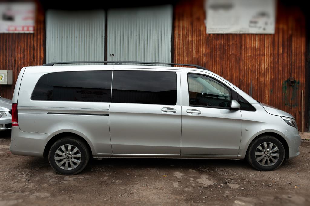 Рейлинги черные CAN Оригинальный дизайн (металл. ножки) Длинная база (EXTRALONG) для Mercedes Vito/V-class W447 2014- гг