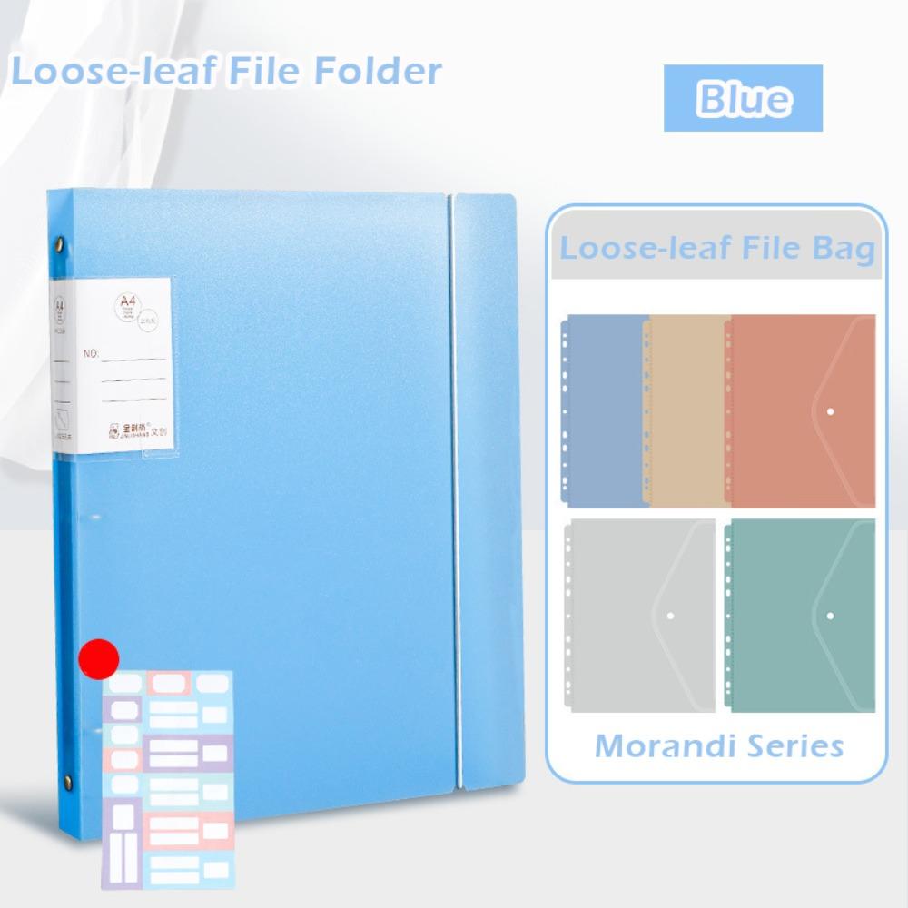 Multi-functional Loose-leaf Design File Folder Set PP Waterproof Document Organizer Test Paper Storage Clip Students