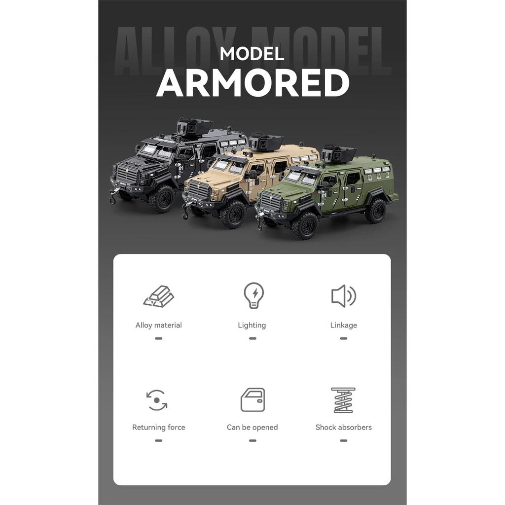 1/32 Ford F-550 Strengthened 4*4 Off Road Special Vehicles Alloy Metal Diecast Model Car Sound and Light Pull Back Collectibles