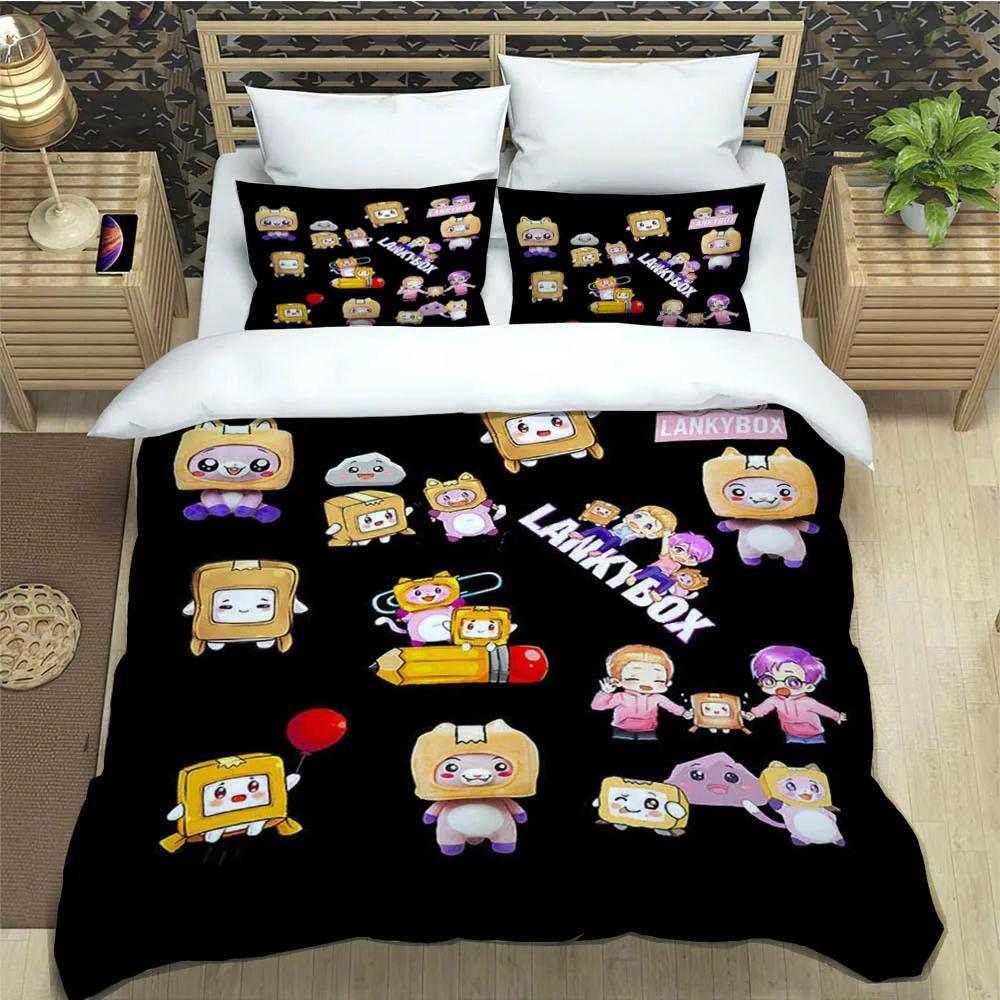 Lankybox Foxy Boxy Cute Bedding Sets Exquisite Bed Supplies Set Duvet Cover Bed Comforter Set Bedding Set Luxury Birthday Gift
