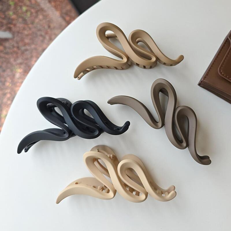 Women s Daily Matte Solid Big Size Hair Clip A29629_Black