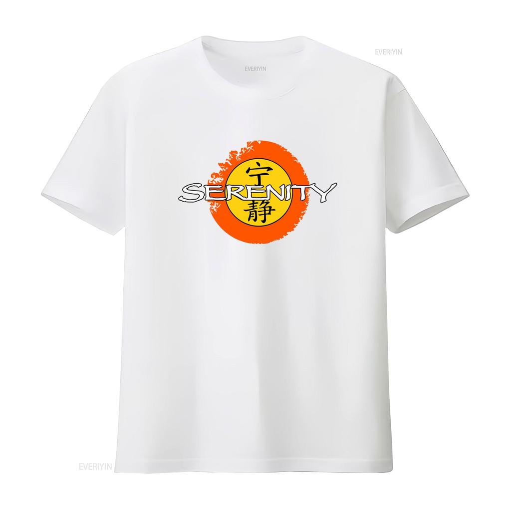 Firefly Serenity Logo Cotton T Shirt Perfect for Fans of the Classic Sci Fi Series Vintage Washed Top For Everyday Wear Casual