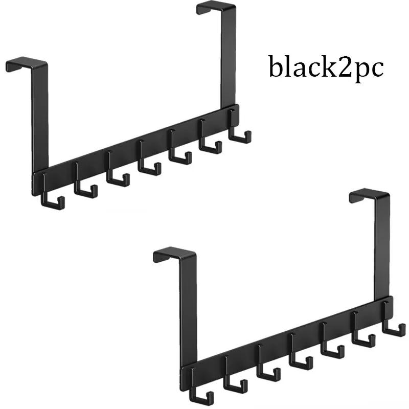 Hook Behind The Door Wall Mounted Hanging Clothes Storage Shelf No Punching Required Door Back Hooks Carbon Steel Storage Racks