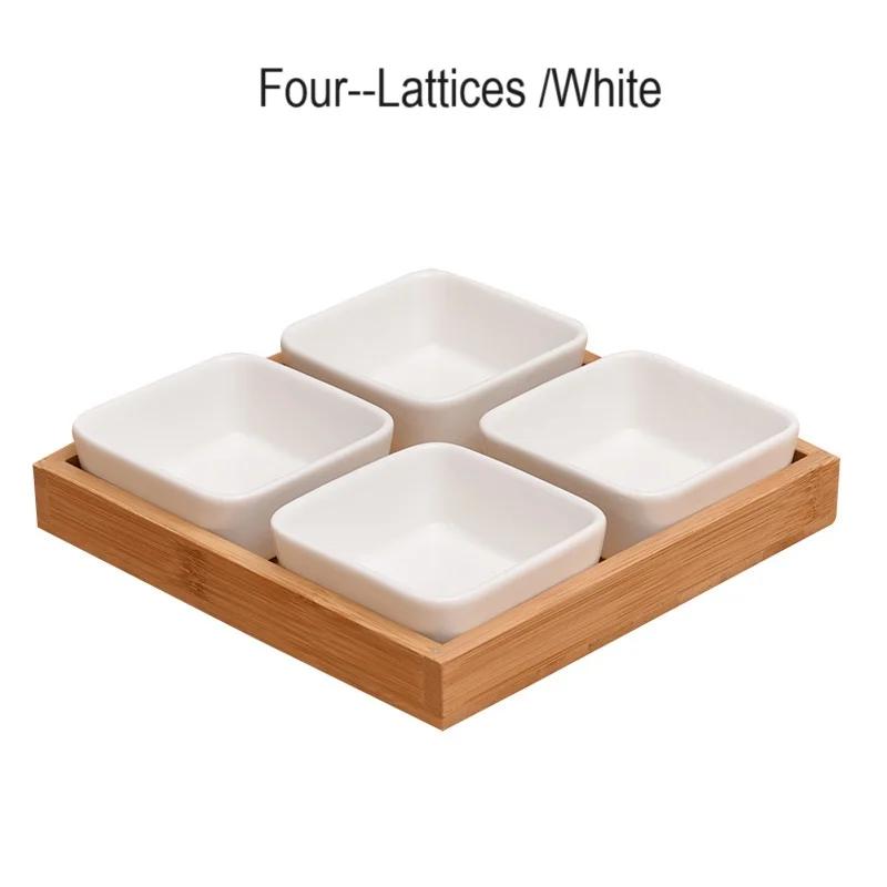 Divided Snack Platter with Storage Tray Dried Fruit Bowl Snack Plates for Chips and Dip Dry Spice Candies Dried Fruits