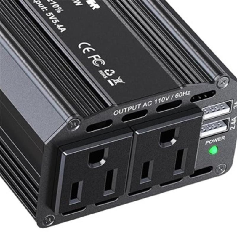 ABUO-300W Car Power Inverter For Li- Battery Outdoor Inverter AC110V/DC20V Power Station Generator