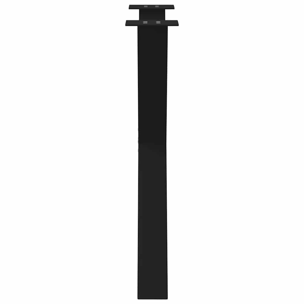 Vidaxl Nogi Do Stołu Jadalnego, 2 Szt., Czarne, 80X(72-73) Cm, Stal