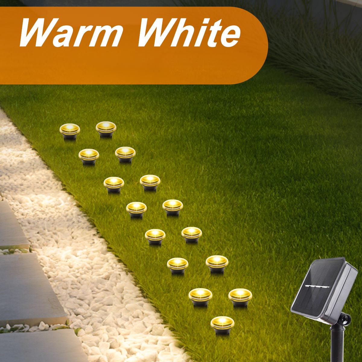 

Solar Garden Lights 30LED Solar Lights Outdoor Waterproof Pilot Light String for Lawn Trails Camping Birthday Holiday Decorative 15LEDS теплый белый