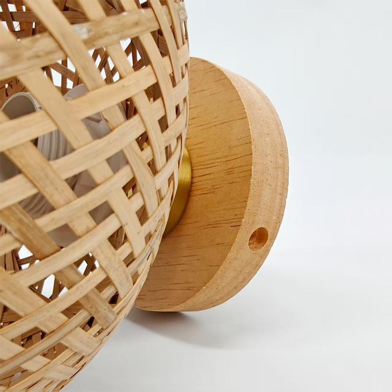 Retro Led Bamboo Woven Ceiling Lamp Corridor Aisle Living Room Ceiling Light E27 Woven Lamps Decorative Fixtures