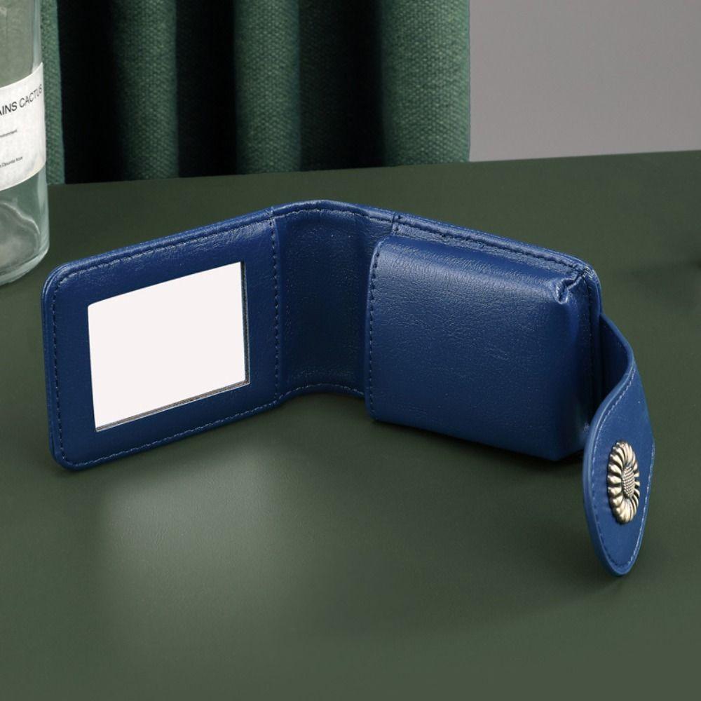 With Makeup Mirror Pu Cosmetic Bag Lipstick Storage Portable Lipstick Organizer  Travel