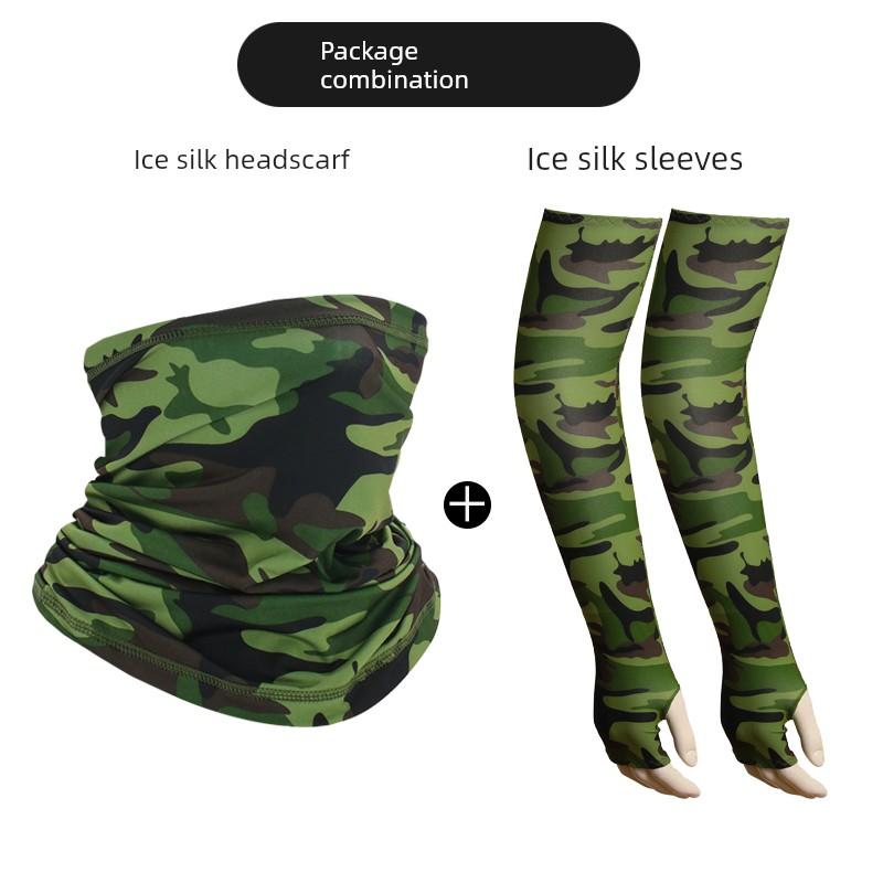 Outdoor Sun Protection Mask, Ice Silk Scarf, Men's Neck Gaiter, Women's Neck Scarf, Summer Thin Style, Cycling Bicycle Neck Protector
